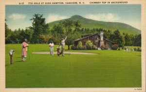 PC GOLF, NC, CASHIERS, 7TH HOLE HIGH HAMPTON, Vintage Postcard (b45840)