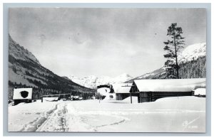 Winter in Cooke Montana Snow Real Photo Postcard RPPC Sanborn Y-898