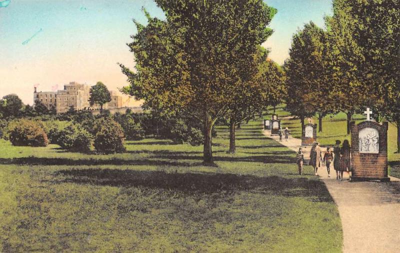 Auriesville New York Hill Of Prayer Street View Antique Postcard K42088