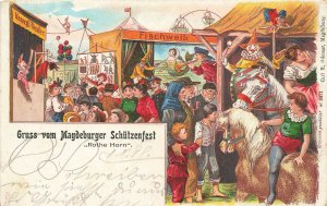 Germany Gruss Vom Magdeburger Schutzenfest 1899 Postcard