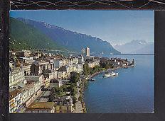 Panorama Montreux,Switzerland Postcard BIN 