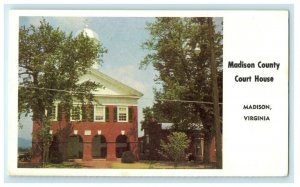 c1960's Madison County Court House Madison Virginia VA Vintage Postcard