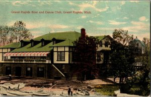 Grand Rapids MI Boat and Canoe Club Vintage Postcard F75