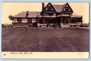 York Pennsylvania Postcard Country Club Building Exterior 1910 Vintage Antique