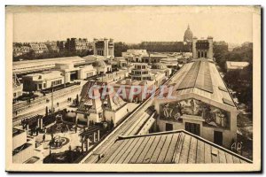 Old Postcard Paris Exhibition decorative arts panoramic view towards the disa...