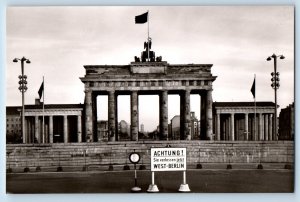 Berlin Germany Postcard Brandenburg Gate c1930's Unposted Vintage RPPC Photo
