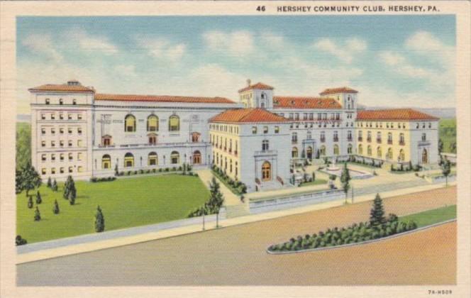 Pennsylvania Hershey The Hershey Community Club 1940 Curteich
