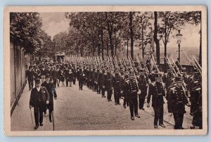 Luxembourg Postcard View of Company of Volunteers c1930's Unposted Antique