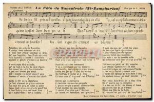 Old Postcard The Feast of St Symphorien Sansefrein Furtin Badin