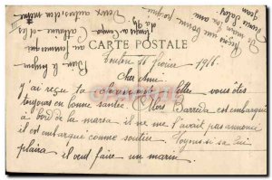 Old Postcard warship Maneuver fake gun