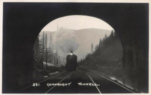 Connaught Railroad Tunnel, British Columbia, Canada, Real Photo Postcard