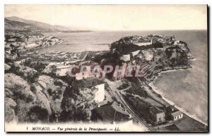 Old Postcard Monaco general view of the Principality