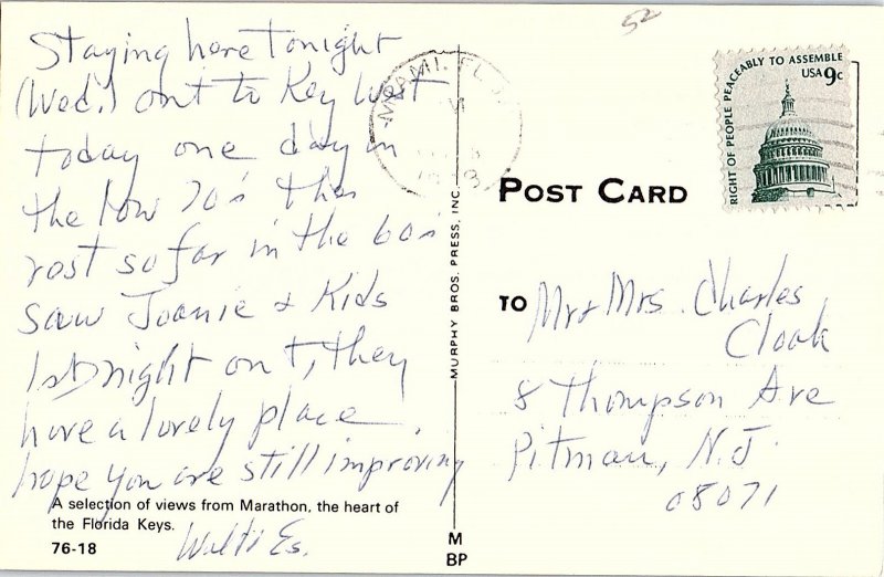 Chrome BIG LETTERS Marathon On Key Vaca Florida FL AH9159