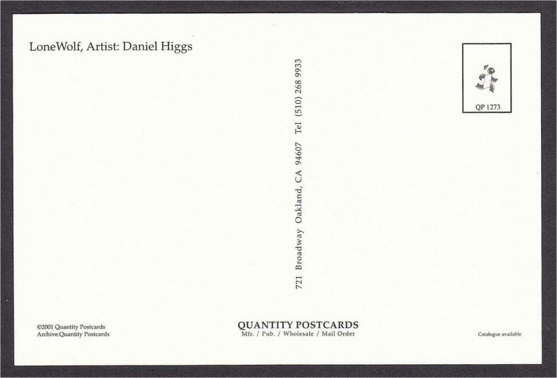 LoneWolf Lone Wolf Tattoo Flash by Daniel Higgs Postcard