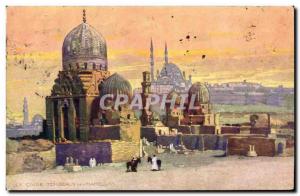 Old Postcard Fantasy Orientalism Cairo Tombs of the Mamelukes