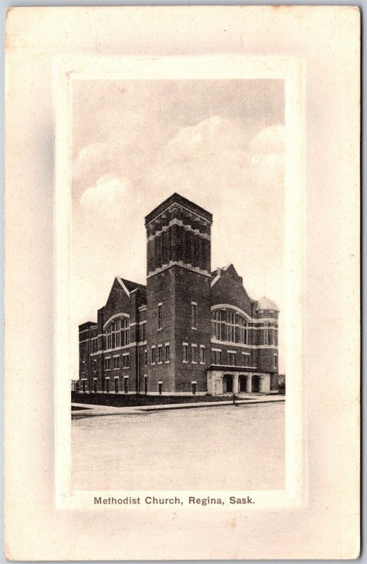 Postcard Regina Saskatchewan c1910s Methodist Church by Warwick