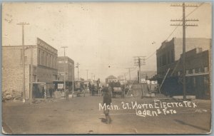 ELECTRA TX MAIN STREET ANTIQUE REAL PHOTO POSTCARD RPPC