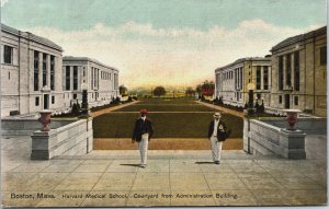Harvard Medical School Boston Massachusetts Vintage Postcard C096