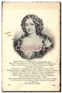 Postcard Old Montespan Athenais Marquise