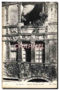 Old Postcard Le Mans Maison d & # 39Adam and Eve