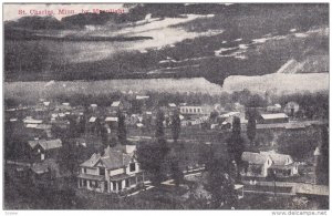 ST. CHARLES, Minnesota, 1900-1910's; Aerial View By Moonlight