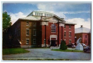 c1960's Gymnasium Bowdoin College Building Street View Brunswick ME Postcard 
