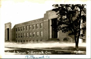 RPPC  Tillamook Oregon OR Tillamook County Court House  UNP Postcard