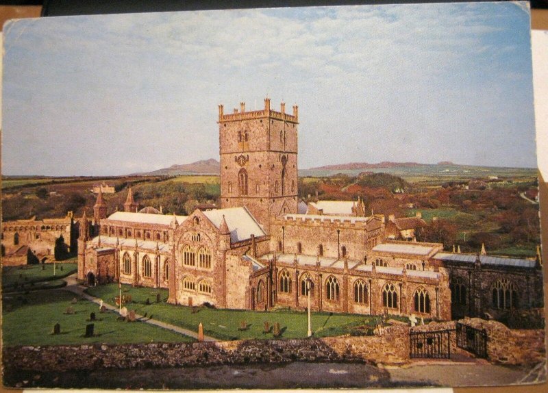 Wales St Davids Cathedral view from South East - unposted