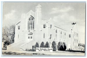 c1940's First Methodist Church Sayre Oklahoma OK Unposted Vintage Postcard