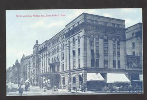 SIOUX FALLS SOUTH DAKOTA SD DOWNTOWN 9th STREET SCENE VINTAGE POSTCARD