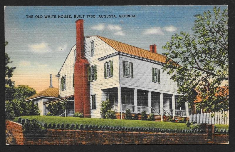 Old White House Augusta Georgia Unused c1930s