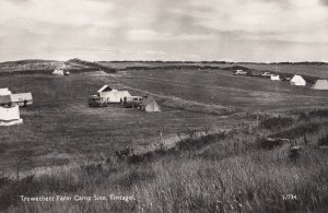 Trewethett Camping Caravan Site Tintagel Cornwall Real Photo Postcard