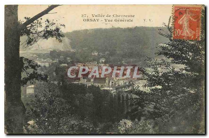 Old Postcard Valee Chevreuse Orsay Vue Generale