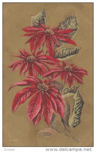 Poinsettias, Gold background, 00-10s