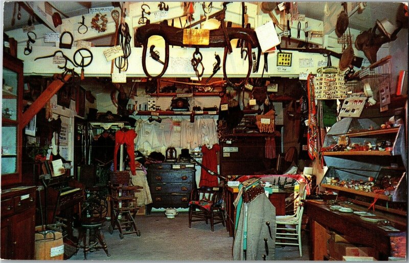 Interior Famous Sod House Near Colby KS Vintage Postcard A35