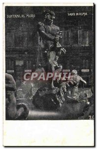 Old Postcard italy italia Fontana del Moro Saluti da Roma