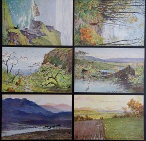 England Set of 6 THE GLORIES OF NATURE c1908 Postcard by Raphael Tuck 6695