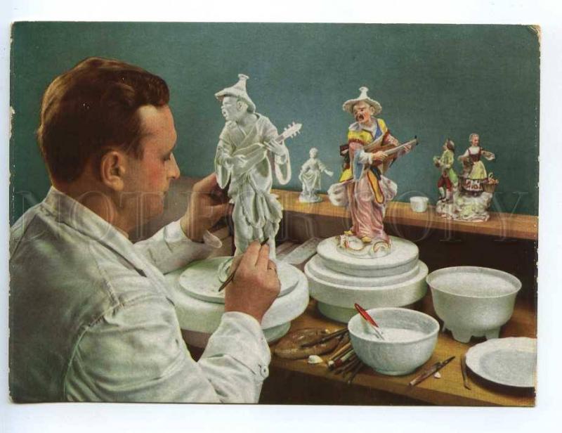 239323 GERMANY Meissen porcelain ADVERTISING old postcard