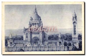 Old Postcard Basilica of Lisieux General view of the project