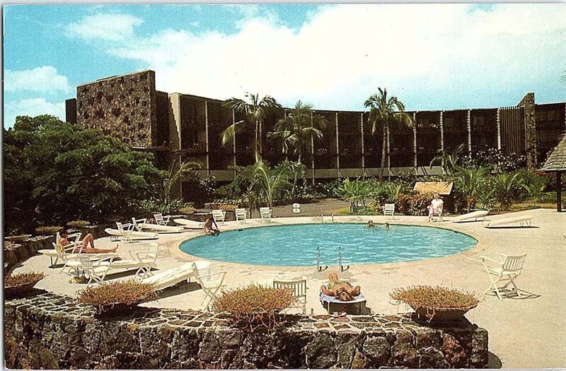 Postcard SWIMMING POOL SCENE Kailua Kona Hawaii HI AI6633