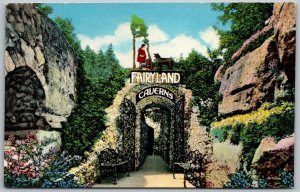 Lookout Mountain Chattanooga Tennessee 1955 Postcard Fairyland Caverns Entrance