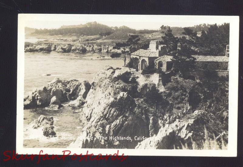 RPPC THE HIGHLANDS CALIFORNIA THE JAMES RESIDENCE HOUSE REAL PHOTO POSTCARD