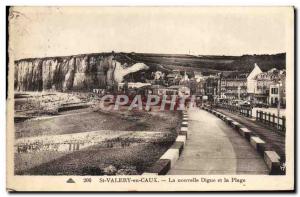 Old Postcard St Valery en Caux New Digue beach