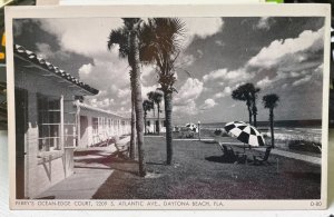 Vintage Postcard 1940-50's Perry's Ocean-Edge Court, Daytona Beach, Florida FL