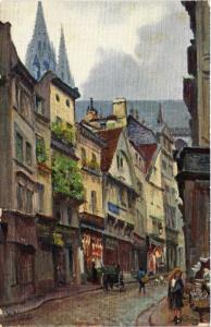 CPA ROUEN Pitt.-Rue des Boucheries St-OUEN (349116)