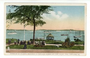 ME - Portland. Atlantic Squadron Warships off Fort Allen Park