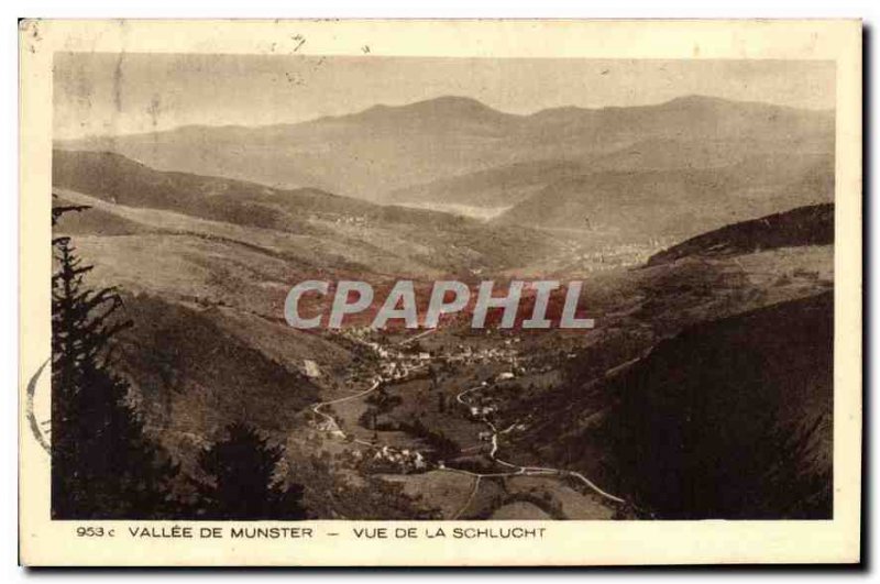 Old Postcard Munster Valley View of La Schlucht