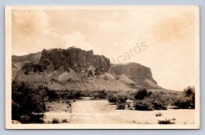 K8/ Superstition Mountain Apache Trail Arizona RPPC Postcard c1930s 108