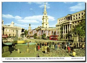 Modern Postcard Trafalgar Square The National Gallery and St Martin in the Fi...