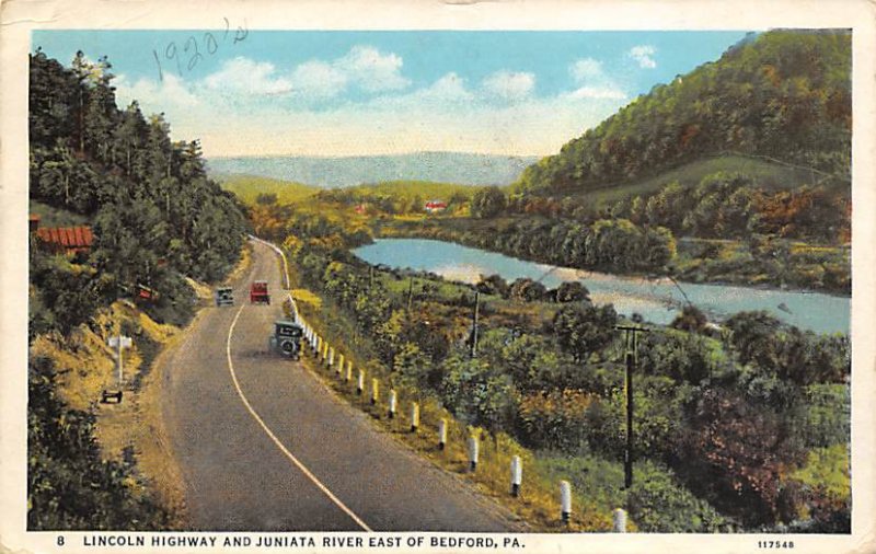 Lincoln Highway and Juniata River Bedford, Pennsylvania USA